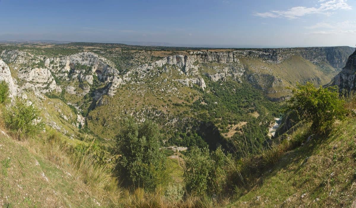 The limestone countryside of the Val di Noto