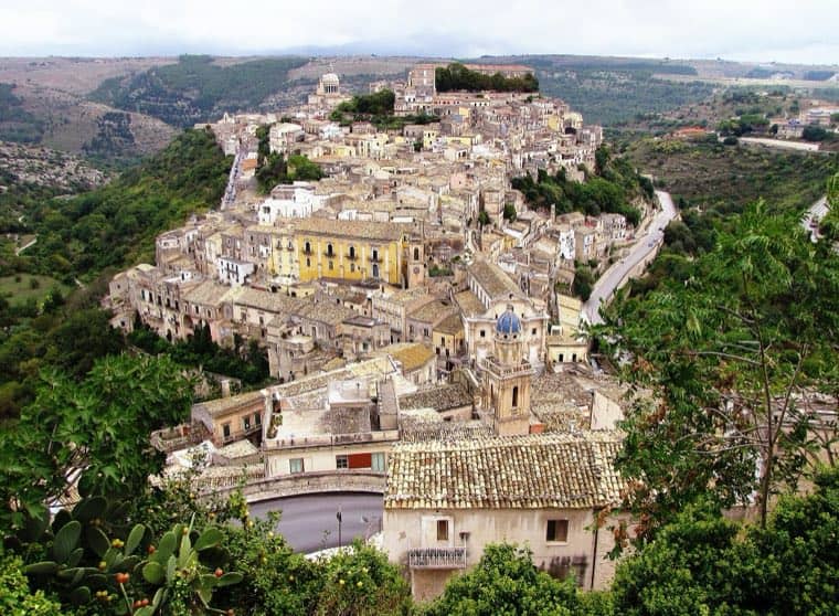 Ragusa Ibla on its hillside