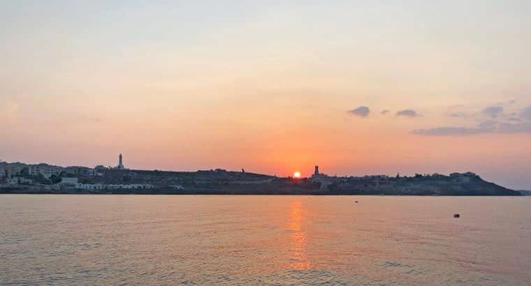 Sunset over the south-eastern Sicilian sea
