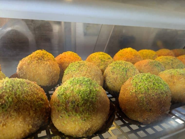 Pistachio arancini